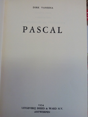 Pascal - Dirk Vansina Pascal - Dirk Vansina