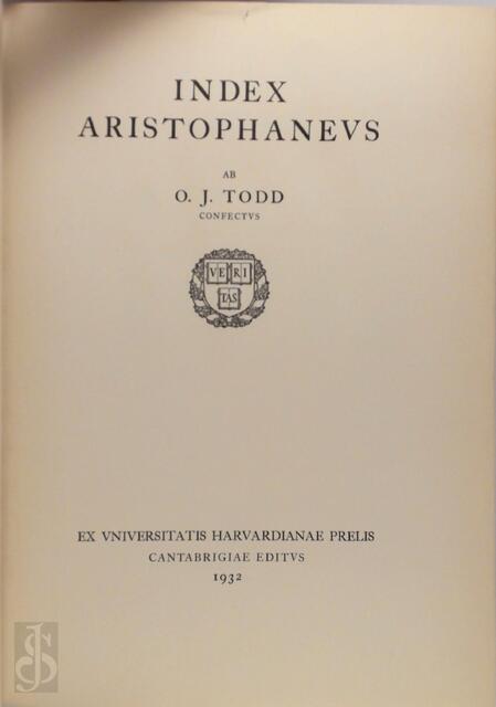 Index aristophaneus - O.J. Todd Index aristophaneus - O.J. Todd