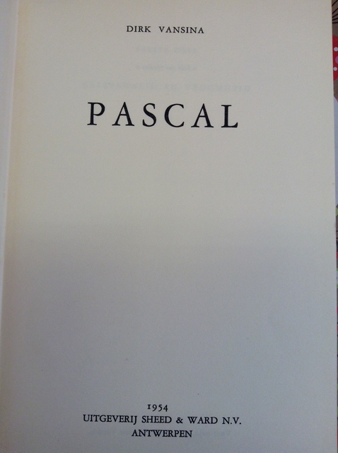 Pascal - Dirk Vansina Pascal - Dirk Vansina