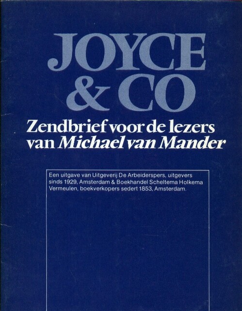 Zendbrief voor de lezers van Michael van Mander - Joyce & Co Zendbrief voor de lezers van Michael van Mander - Joyce & Co