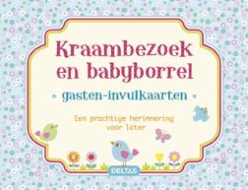 Gasten-invulkaarten Kraambezoek en babyborrel (blauw) - ZNU Gasten-invulkaarten Kraambezoek en babyborrel (blauw) - ZNU